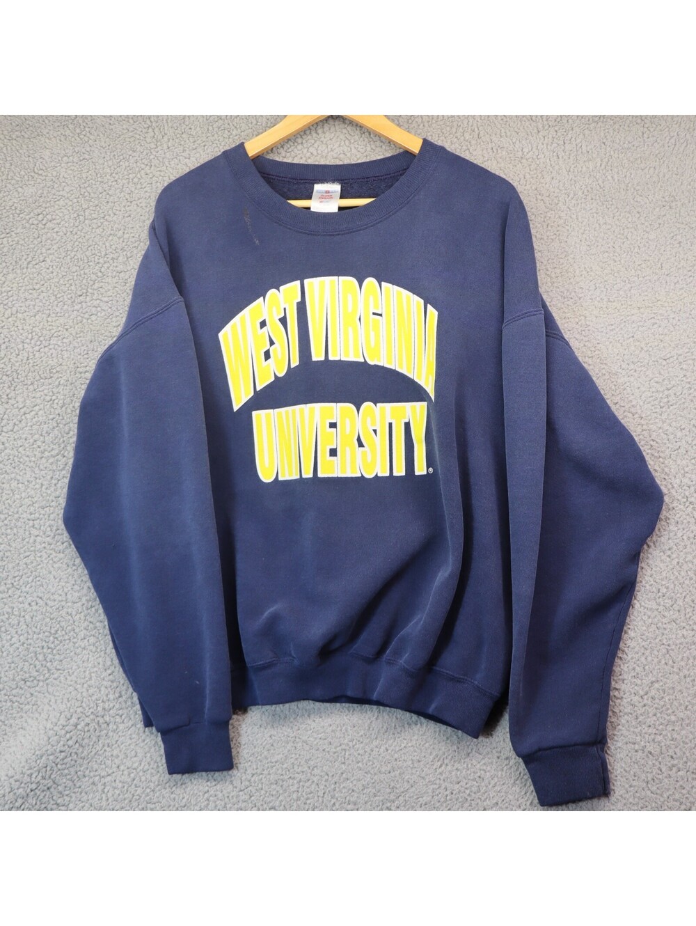 West Virginia Mountaineers Blue Crew Sweatshirt Men XL vtg